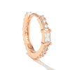 1pc Stainless Steel Link Chain Hoop Earrings Double Circle Cubic Zirconia Square Pendant Cartilage Earring Piercing Jewelry - Image 11