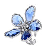 Crystal Flower Big Open Ring for Women Party Summer Holiday Statement Jewelry - Image 1
