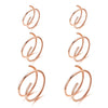 20G Titanium Double Hoop Nose Rings 6/8/10mm Small Spiral Piercing Jewelry for Women Men - Image 11