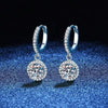 Silver Round Earrings for Women Evening Style - Image 4