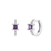 Crmya Gold Plated Drop Hoop Earrings For Women Piercing Purple CZ Zircon Women's Dangle Earrings Jewelry - Image 21