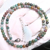 4mm Stone Round Beads Adjustable Necklace Agate Opal Tigers Eye Quartz Crystal Labradorite Charm Necklace Women Jewelry - Image 6