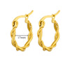 Chunky Drop Hoop Earrings for Women Stainless Steel Gold Color Piercing Earring Jewelry - Image 8