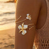 Ftcy Elegant Sexy Floral Open Cuff Armlet For Women Vintage Boho Enamel Glaze Craft Upper Arm Bracelet Beach Body Jewelry Gift - Image 2