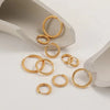 Carlidana Vintage Irregular Hammered Huggie Hoop Earrings Pvd Gold Plated Jewelry Stainless Steel Earrings Women Gifts - Image 2