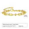 Chunky Stainless Steel Link Chain Bracelet in Gold-Tone - Image 14
