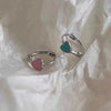 Colorful Drop Glaze Heart Hoop Earrings for Women Girl Simple Sweet Delicate Silver Color Small Huggies - Image 2