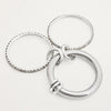 Multi-layer Stackable Finger Rings Shiny Cubic Zirconia Link Ring Gold Plated Stainless Steel Jewelry Accessory - Image 4