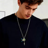 Mini Fishing Reel Pendant Necklace Creative Fishing Wheel Necklace Ring Set Sports Jewelry Accessories For Men Women - Image 5