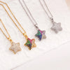 Bling Zircon Star Pendant Necklaces for Women Girls Stainless Steel Chain Cute Star Jewelry Gifts for Friends Lover - Image 1