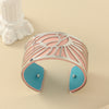 1 set of C-shaped stainless steel gold-plated silver open metal hollow decoration women's bracelet - Image 5
