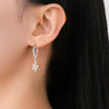 Stainless Steel Gold Color Pendant Hoop Earrings Heart Hexagon Snake Cross Butterfly Flower Bird Jewelry Gift - Image 6
