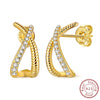 Silver Hoop Earrings Shining Star Moon Square Bow Stud Earrings for Women Jewelry Accessories - Image 12