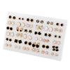 36Pairs Mixed Styles White Black Enamel Geometric Animal Plastic Stud Earrings Set For Women Girls Jewelry Gifts - Image 1
