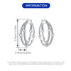 Openwork Leaf Pattern Hoop Earrings with Sculpted Detail - Image 79