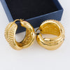 Dubai Gold Plated Jewelry Earrings Set Banquet Drop Women Lady Big Earrings for Girls Golden Hoop Earrings - Image 15
