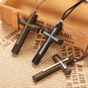 Cross Wooden Pendant Men's and Women's Necklace Black Brown Sweater Chain Rope Religious Neutral Jewelry Accessories - Image 6
