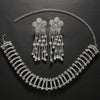 Hollow Rhinestone Choker Earrings Set Flower Tassel Accessories 2024 Elegant Design Lady Indian Bridal Jewelry Sets Girl Gifts