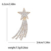 Tassel Shooting Star Pins for Women Unisex Rhinestone Star Brooches Office Party Friend Gifts Jewelry Accessories - Image 25