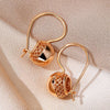 Simple Ball Shaped Hook Earrings For Women Rose Gold Color Unique Daily Jewelry Accessories - Image 4