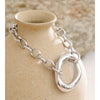Stainless Steel Oval Chain Statement Bracelet Bangle Metal Attractive Wrist Jewelry Accessories - Image 4