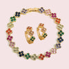 Rakol Colorful Clover Zircon Bracelet Charm Charm Cute Sweet Shining Crystal Jewelry Gift - Image 8