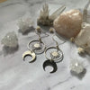 Moon phase earrings Crescent moon Space Sun and moon amethyst Witchy Boho Hippie jewelry women gift - Image 13