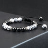 Hematite and Stone Bead Stretch Bracelet with 8 mm Beads in Multiple Colors - Image 3