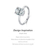 MODIAN 925 Sterling Silver Minimalist Oval Zirconia Finger Ring Prong Setting CZ Band For Women Engagement Anniversary Gift