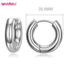 Silver Earrings Statement Heart Star Square Round Geometric Hoop Flexible Earwire Leverback Women Jewelry - Image 11