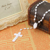 12-Piece Plastic Rosary Bead Necklace Set with Cross Pendants in Multiple Colors - Image 20