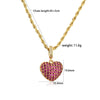 Cute Romantic Heart Zircon Wedding Jewelry Set Earrings Necklace Double-sided Zircon Women Engagement Party Jewelry - Image 6