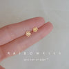Korean Minimalism Gold Color Small Leaf Butterfly Stud Earrings for Women Daily Wear Ear Girls Pierc Gifts - Image 8