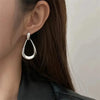 Simple Geometric Hoops Earrings For Women Stainless Steel Circle Drop Dangle Earrings Minimalist Everyday Jewelry Gifts - Image 5