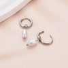 Simple Elegant Stainless Steel Earrings Imitation Pearl Hoop Earrings Charm Women's Party Jewelry - Image 7