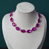 Color Shiny Glass Crystal Inlaid Short Necklace Ladies Party Simple Ball Charms Crystal Lock Bone Chain Jewelry - Image 13