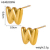 26 Initial Letter Stainless Steel Metal Creative Stud Earring For Women Anti Allergic Ears Jewelry Classic Letter Earring - Image 18