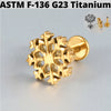 Cz Flower Titanium Cartilage Earrings Stud 16G Internally Threaded Sun Helix Ear Tragus Piercing Jewelry - Image 17