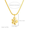 316L Stainless Steel Golden Exaggerated Large Flowers Inlaid Pearl Necklace Earrings Set For Women Jewelry Gift - Image 2