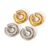 1 Pair Smooth Circle C Shape Clip Earrings For Women Lightweight Without Piercing Cartilage Ear Cuff Gold Silver Color Earrings - Image 1