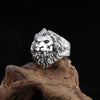 Qeenkiss Silver Ring for Men Father Vintage Adjustable Lion King Ring Jewelries Party Gift - Image 2