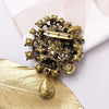 Vintage Wedding Bridal Big Blue Crystal Rhinestone Tear Drop Brooch Pin for Women Mom Grandma Girls Chrismtas Thanksgiving Gifts - Image 2