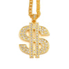 Men Gold Color Dollar Sign Necklaces with Cuban Chain,Hip Hop Money Dollar Pendant Collar, Music Festival Party Gifts Jewelry - Image 7