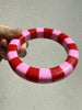 Color-Blocked Striped Resin Bracelet Minimalist Dopamine-Hunting Girl Color Palette Stylish Charm Women's Layered Jewelry - Image 6