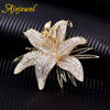 White/Green/Purple Lily Brooch Rhinestone Flower Jewelry Cloth Pin Gifts - Image 2