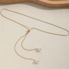 Simple Faux Pearl Pendant Adjustable Long Sweater Chain Necklace Female Necklace Jewelry Ornament Gift - Image 5