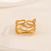 Stainless Steel Lava Irregular Hollow Ring for Women Metal Texture Daily Simple Stylish Golden Rings Jewelry - Image 12
