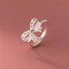 Silver Bow Open Rings For Women Engagement Jewelry Accessories Jewellery - Image 1