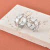 Square Crystal Zirconia Hoop Earring for Women Stainless Steel Shiny CZ Ear Birthday Jewelry Gifts - Image 3