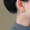 Resin Transparent Round Ball Pendant Earring Hooks Korean Jewelry For Girls Women's Versatile Accessory - Image 4